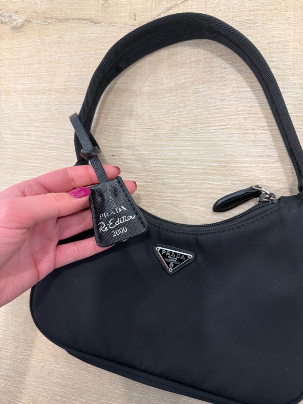 Prada Black Mini Nylon Shoulder Bag - Picture 3 of 4